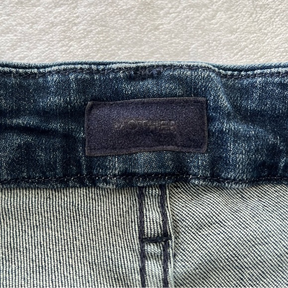 MOTHER High Waisted Looker Here Kitty Kitty Glitter Racer Stripe Jeans Size 28 - Picture 8 of 13